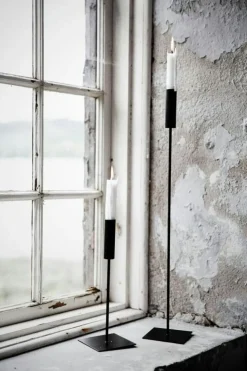 Ljusstake Svart, 30 cm