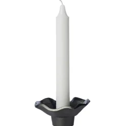 Ljusstake Svärtad Aluminium, Ø9 cm