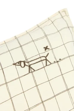 Barn Nobodinoz Barnkuddar-L1N0 Kudde 30x50 cm Rutmönster, Natur