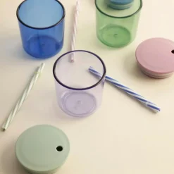 Barn Design Letters Barnmuggar-Lock Med Sugrör Till Kids Coloured Eco Dricksglas, Beige