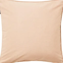 Logo Organic Cotton Canvas Kuddfodral 50x50 cm, Vit/Rosa