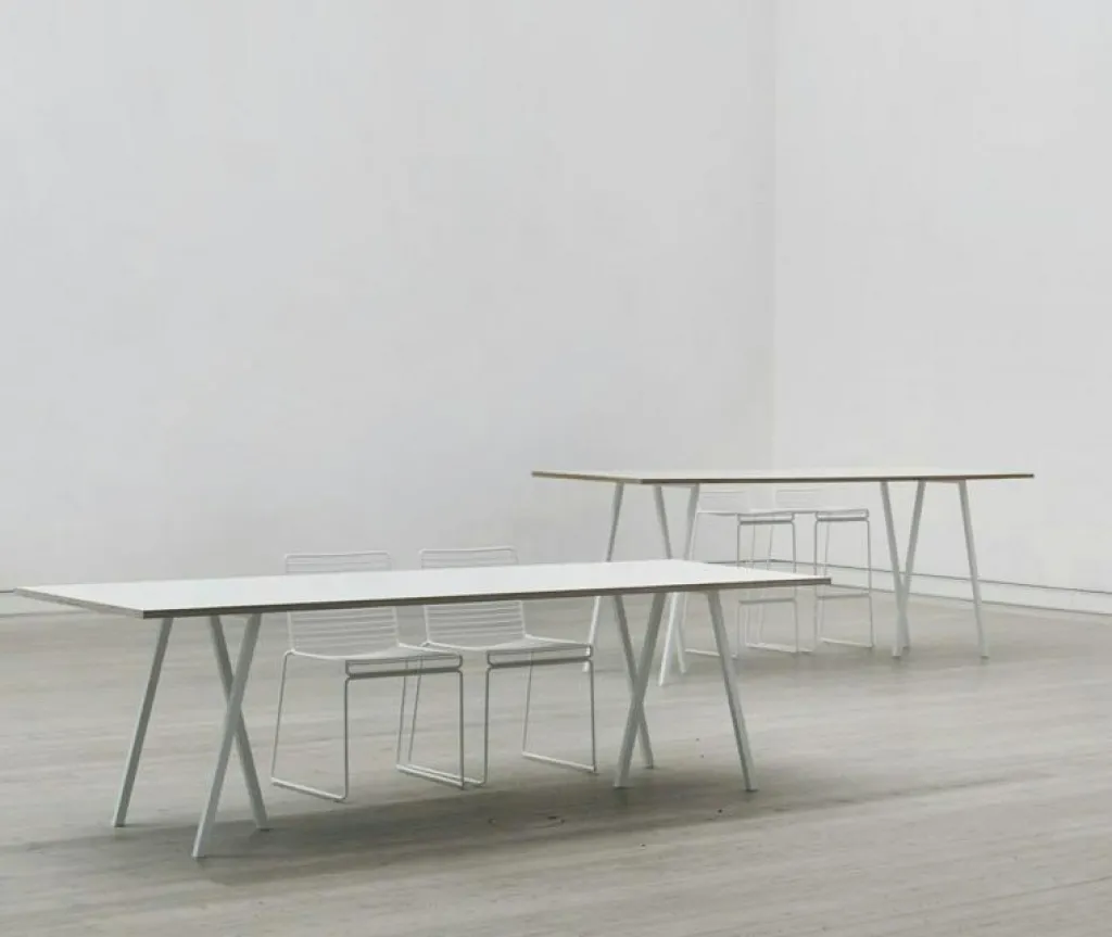 HAY Matbord Och Barbord-Loop Stand Bord 250 cm, Laminat / Vit