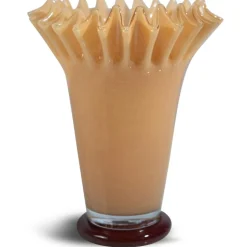 ByON Dekorativa Accessoarer|Serveringsskålar-Lori Vas 20,5 cm, Gul / Bordeaux