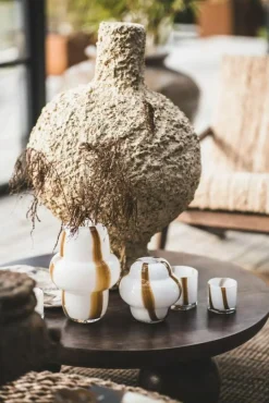 Luci Ljuslykta 10 cm, Vit / Orange