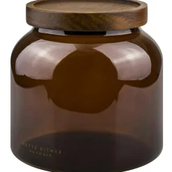 Mette Ditmer Förvaringsburkar & Lock-Luna Glasburk Med Lock 13 cm, Brun