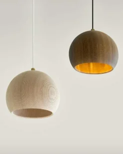 Brdr. Krüger Pendellampor-Lune Pendel Ø14 cm, Vitoljad Ek