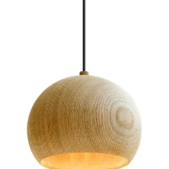 Brdr. Krüger Pendellampor-Lune Pendel Ø14 cm, Vitoljad Ek