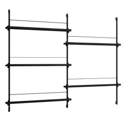 Magazine Hylla 123x162 cm, Ek/Svart