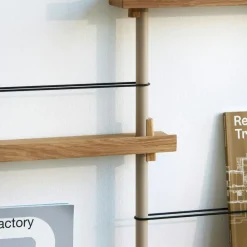 Magazine Hylla 123x162 cm, Ek/Svart