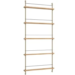 MOEBE Vägghyllor-Magazine Hylla 85x188 cm, Rökt Ek/Vit