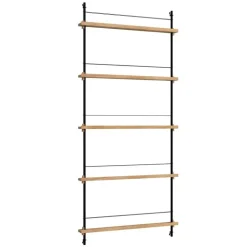 MOEBE Vägghyllor-Magazine Hylla 85x188 cm, Rökt Ek/Vit