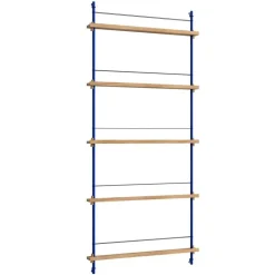 MOEBE Vägghyllor-Magazine Hylla 85x188 cm, Rökt Ek/Vit