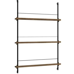 Magazine Hylla 85x123 cm, Rökt Ek/Svart