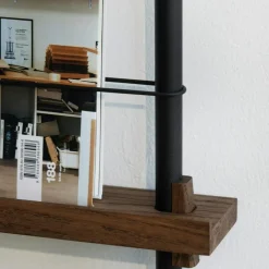 Magazine Hylla 85x123 cm, Rökt Ek/Svart