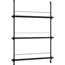 Magazine Hylla 85x123 cm, Rökt Ek/Svart