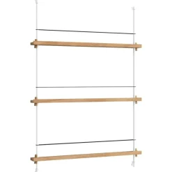 Magazine Hylla 85x123 cm, Rökt Ek/Svart