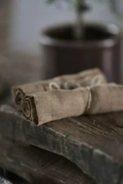 Boel&Jan Servetter & Tillbehör-Mandela Servett 40x40 cm 4-pack, Camel