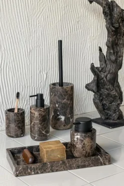 Mette Ditmer Tandborsthållare-Marble Tandborsthållare, Dark Forest