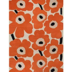 Marimekko Unikko Matta 140x200 cm, Orange Röd