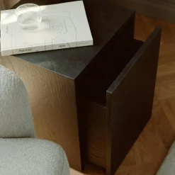 New Works Sängbord & Nattduksbord|Sängbord & Nattduksbord-Mass Sidobord Med Låda, Valnöt