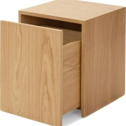 New Works Sängbord & Nattduksbord|Sängbord & Nattduksbord-Mass Sidobord Med Låda, Valnöt