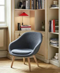 HAY Skrivbordslampor|Bordslampor-Matin Bordslampa 300 mm, Polerad Mässing / Oxide Red