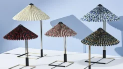 HAY Skrivbordslampor|Bordslampor-Matin Bordslampa 300 mm, Polerad Mässing / Oxide Red