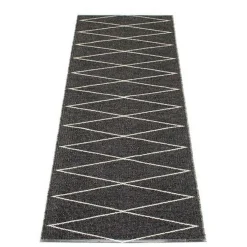 Pappelina Utomhusmattor & Balkongmattor|Plastmattor-Max Matta 70x240 cm, Black/Vanilla