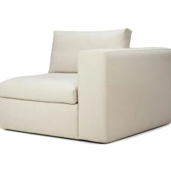Ethnicraft Modulsoffor-Mellow Soffa Avslut Höger / Vänster Avtagbar Klädsel, Ivory