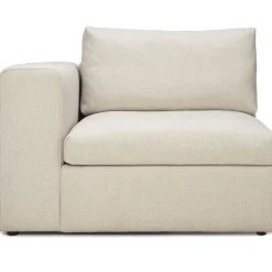 Ethnicraft Modulsoffor-Mellow Soffa Avslut Höger / Vänster Avtagbar Klädsel, Ivory