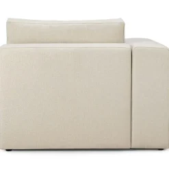Ethnicraft Modulsoffor-Mellow Soffa Avslut Höger / Vänster Avtagbar Klädsel, Ivory