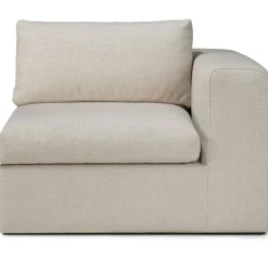 Ethnicraft Modulsoffor-Mellow Soffa Avslut Höger / Vänster Avtagbar Klädsel, Ivory