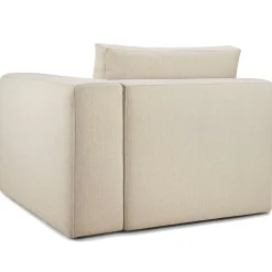 Ethnicraft Modulsoffor-Mellow Soffa Avslut Höger / Vänster Avtagbar Klädsel, Ivory