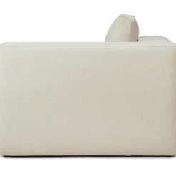 Ethnicraft Modulsoffor-Mellow Soffa Avslut Höger / Vänster Avtagbar Klädsel, Ivory