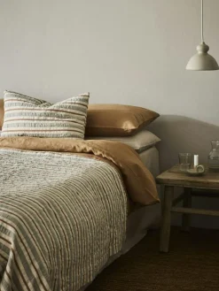 Tell Me More Prydnadskuddar & Fodral-Melvin Cushion Cover 40x60 cm, Grey / Tan