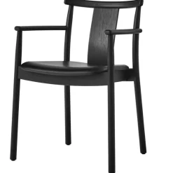 Audo Copenhagen Stolar-Merkur Karmstol, Svart Ek / Svart Läder