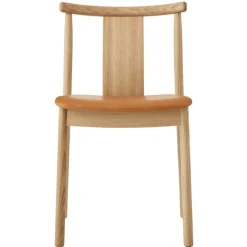 Merkur Stol, Svart Ek / Svart Läder