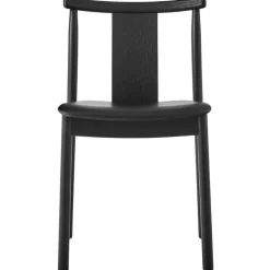 Merkur Stol, Svart Ek / Svart Läder