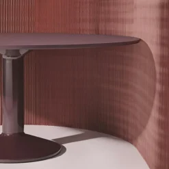 Midst Matbord Ø160 cm, Mörkoljad Ek / Svart