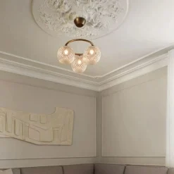 Miira 3 Circular Ljuskrona, Mörk Brons / Opal