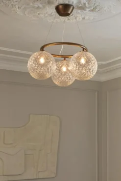 Miira 3 Circular Ljuskrona, Mörk Brons / Opal