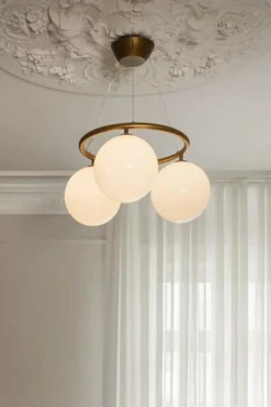 Miira 3 Circular Ljuskrona, Mörk Brons / Opal