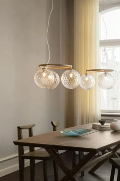 Miira 3 Circular Ljuskrona, Mörk Brons / Opal