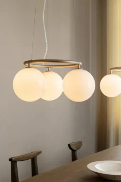 Miira 3 Circular Ljuskrona, Mörk Brons / Opal