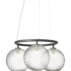 Miira 3 Circular Ljuskrona, Mörk Brons / Opal