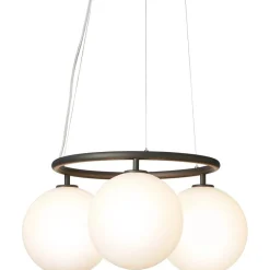 Miira 3 Circular Ljuskrona, Mörk Brons / Opal