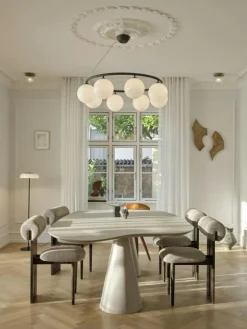 Nuura Ljuskronor & Takkronor-Miira 8 Circular Ljuskrona, Mässing / Klar