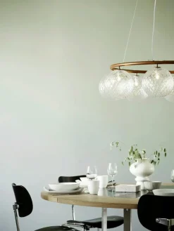 Nuura Ljuskronor & Takkronor-Miira 8 Circular Ljuskrona, Mässing / Klar