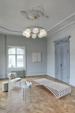 Nuura Ljuskronor & Takkronor-Miira 8 Circular Ljuskrona, Mässing / Klar