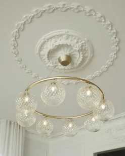 Nuura Ljuskronor & Takkronor-Miira 8 Circular Ljuskrona, Mässing / Klar